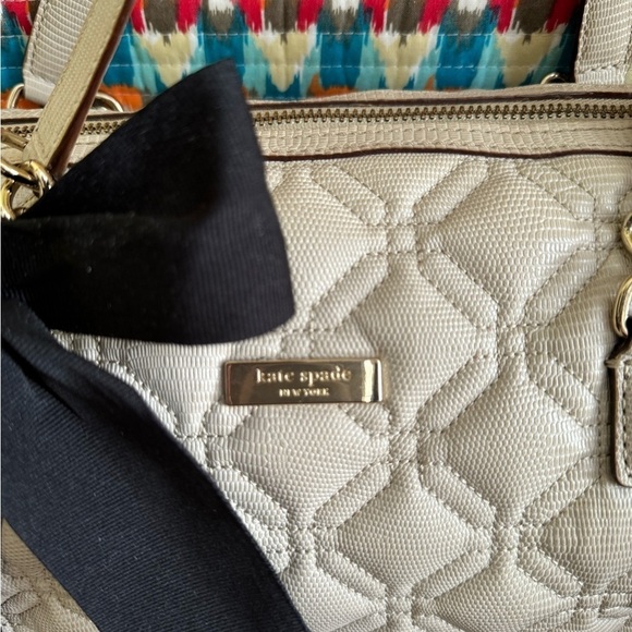 Kate Spade Cream Quilted Design Handbag - Picture 16 of 16